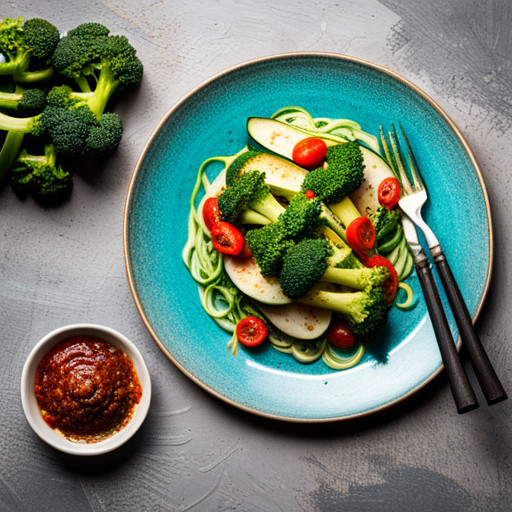 A delicious dish of Broccoli and zucchini 92850